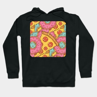 pizza and donuts fast food Hoodie